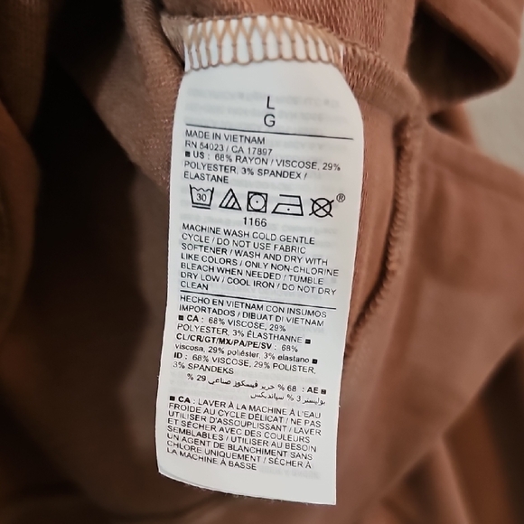 Old Navy Live-In French Terry Brown Lightweight Sweatshirt, Womens Large - Picture 3 of 7